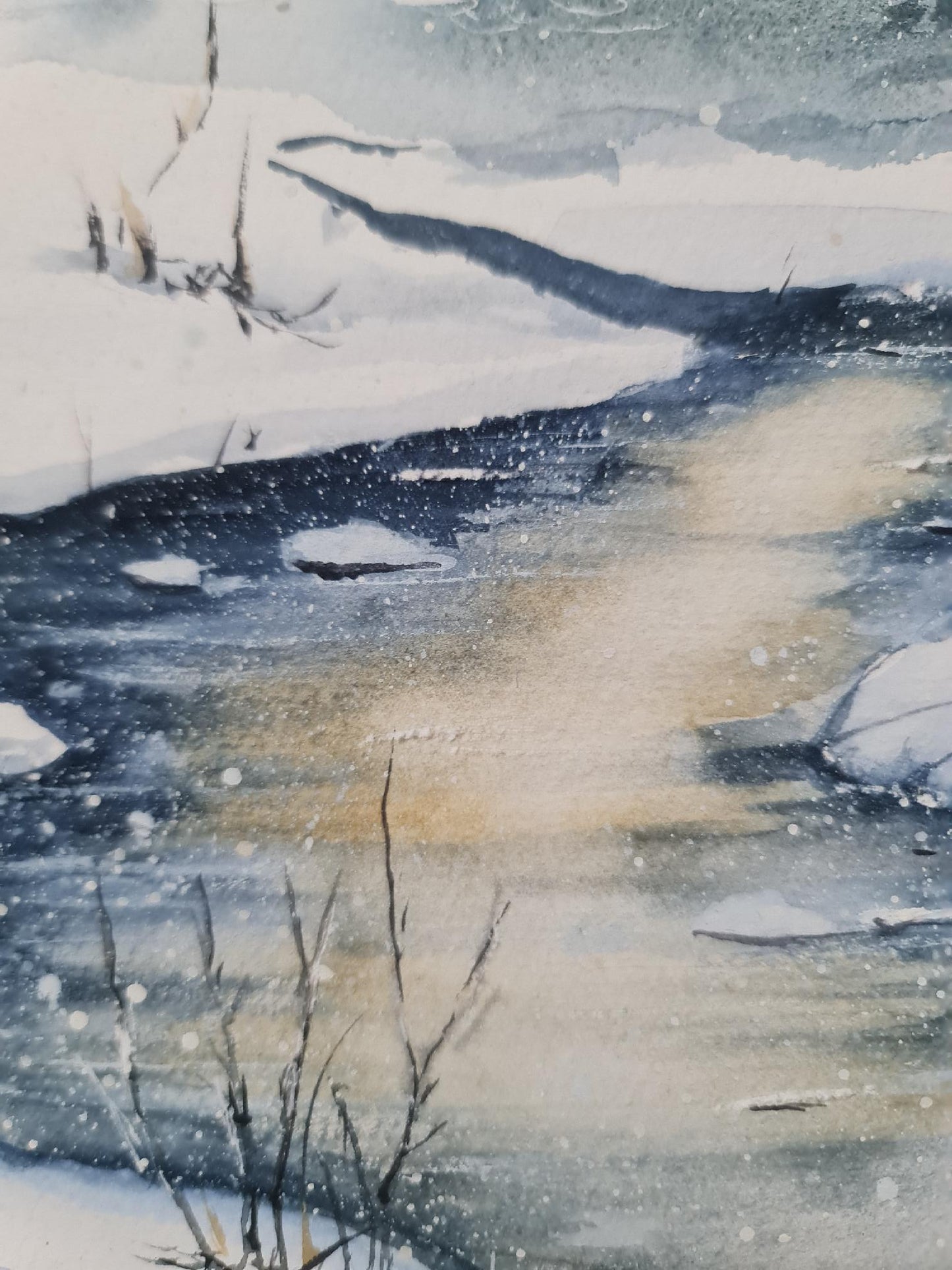 Luminous Snowfall 30x40 cm