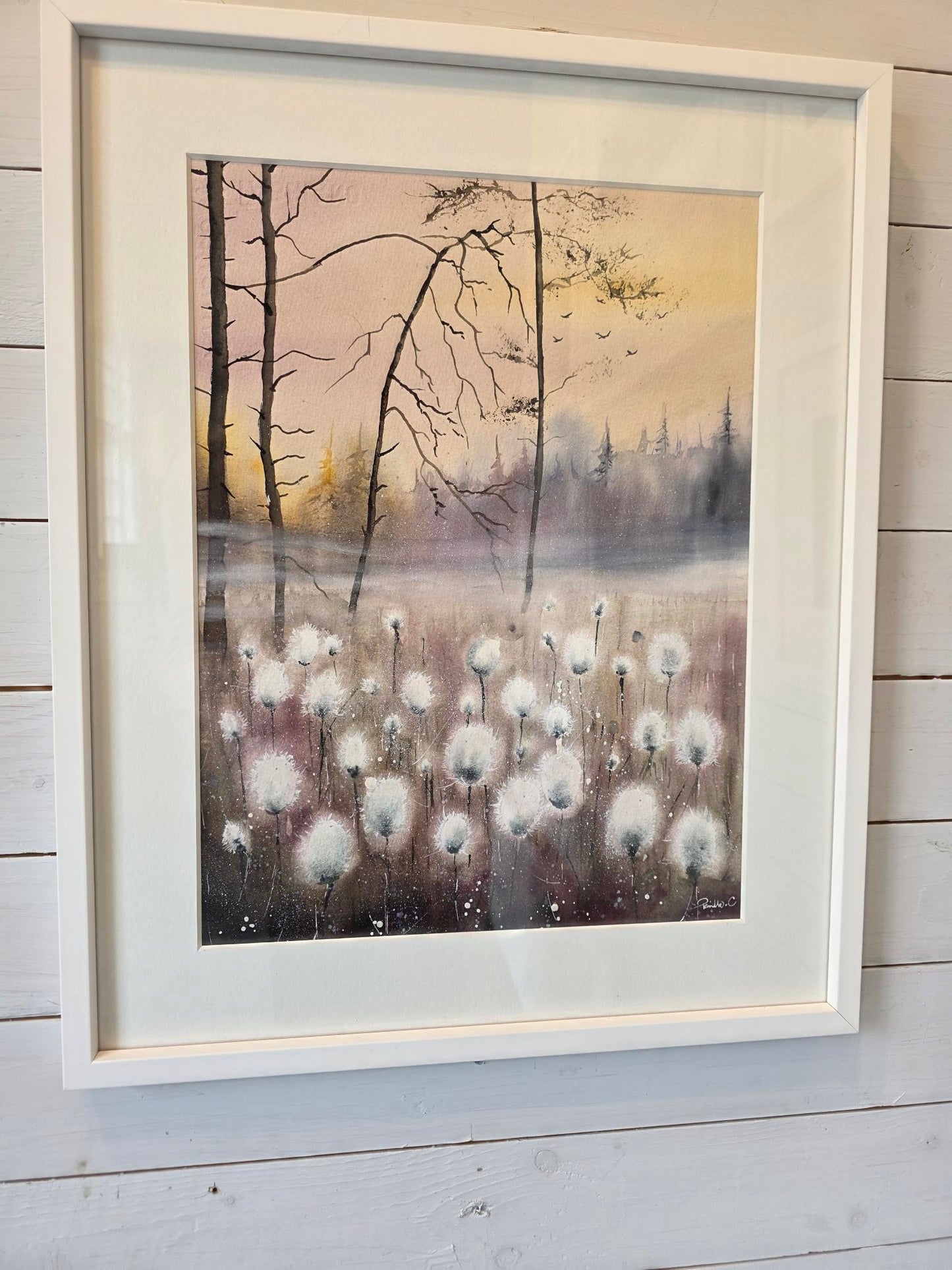 Cottongrass and Mist - 30x40 cm