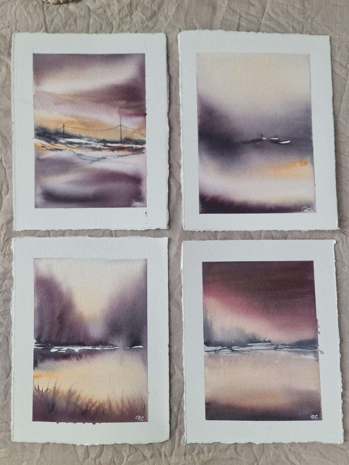 Watercolor set - Purple 17x22 cm