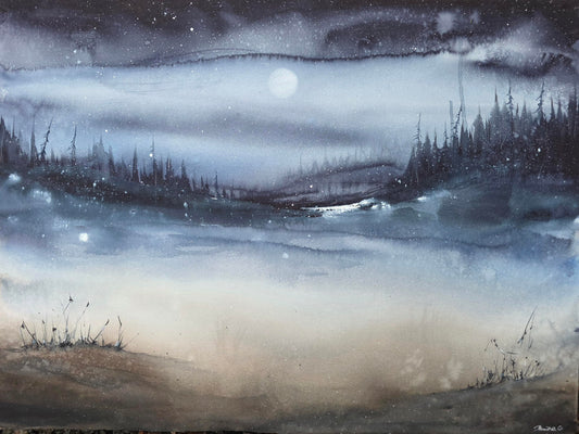 Hushed Winter Light 56x76 cm