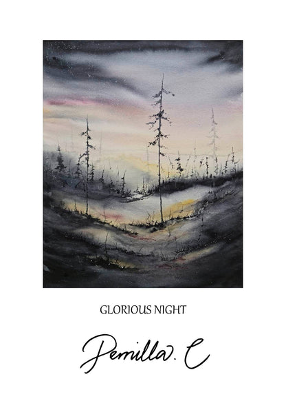 Poster- Glourious Night 50x70 cm