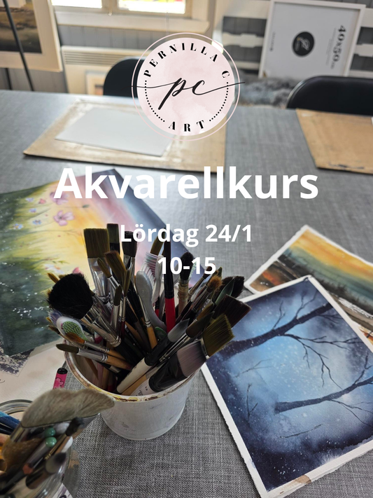 Akvarellkurs Lördag 24 januari 10-15
