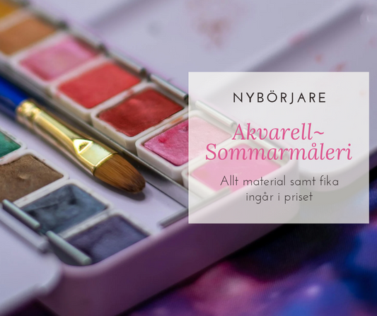 Nybörjarkurs akvarell 15 juni 10-16