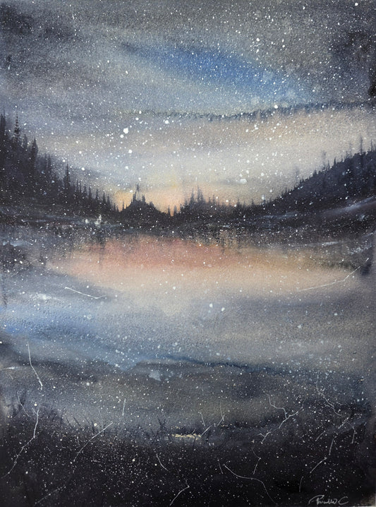 At the end of the year~ 30x40 cm