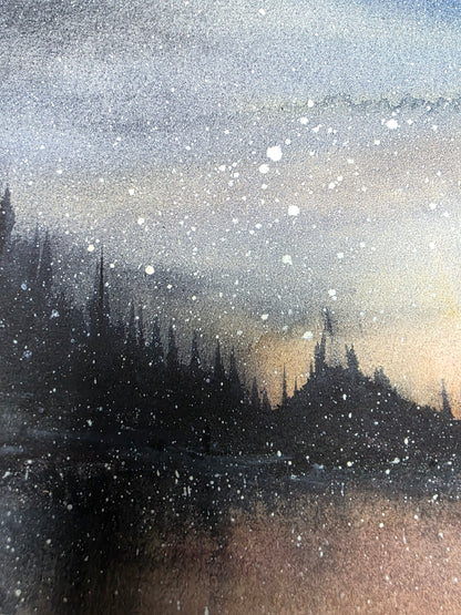 At the end of the year~ 30x40 cm